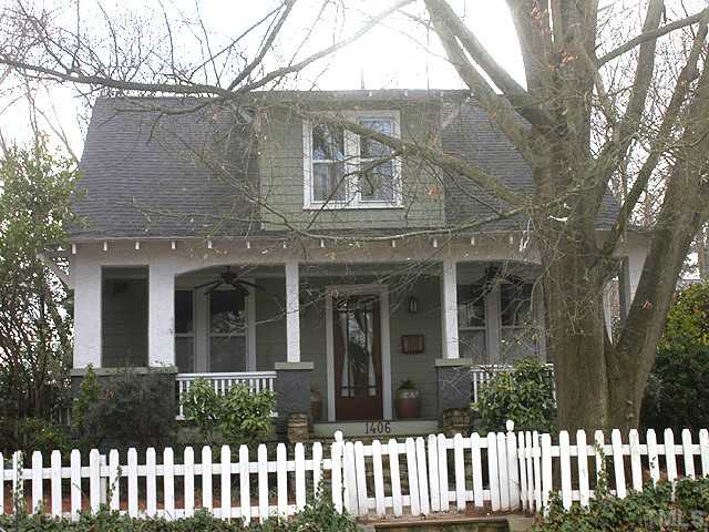 1406 Mordecai Drive Raleigh, NC 27604 - Photo 1 of 15 Beautiful & Charming Bungalow Offers a Fabulous Front Porch Surrounded by White Pickett Fence.