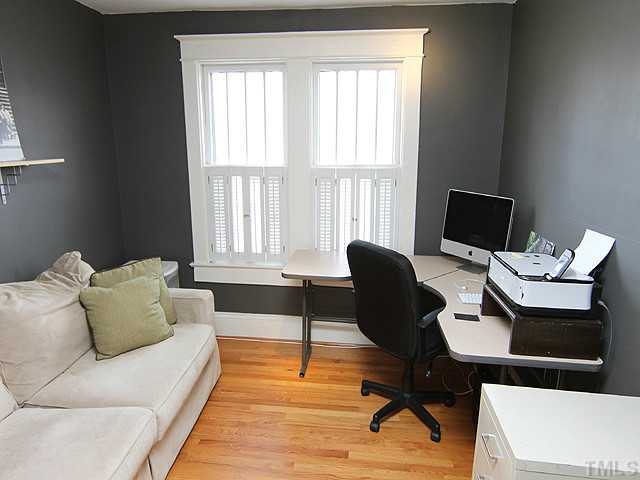 1406 Mordecai Drive Raleigh, NC 27604 - Photo 13 of 15 Bedroom On Second Floor being used as Office. Hardwood Floors and Wonderful Light Flowing In