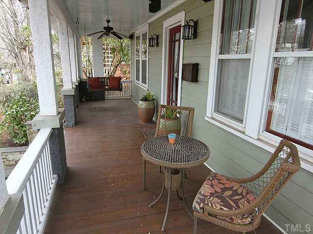 1406 Mordecai Drive Raleigh, NC 27604 - Photo 3 of 15 Spacious Front Porch with Wood Floors-Ceiling Fans