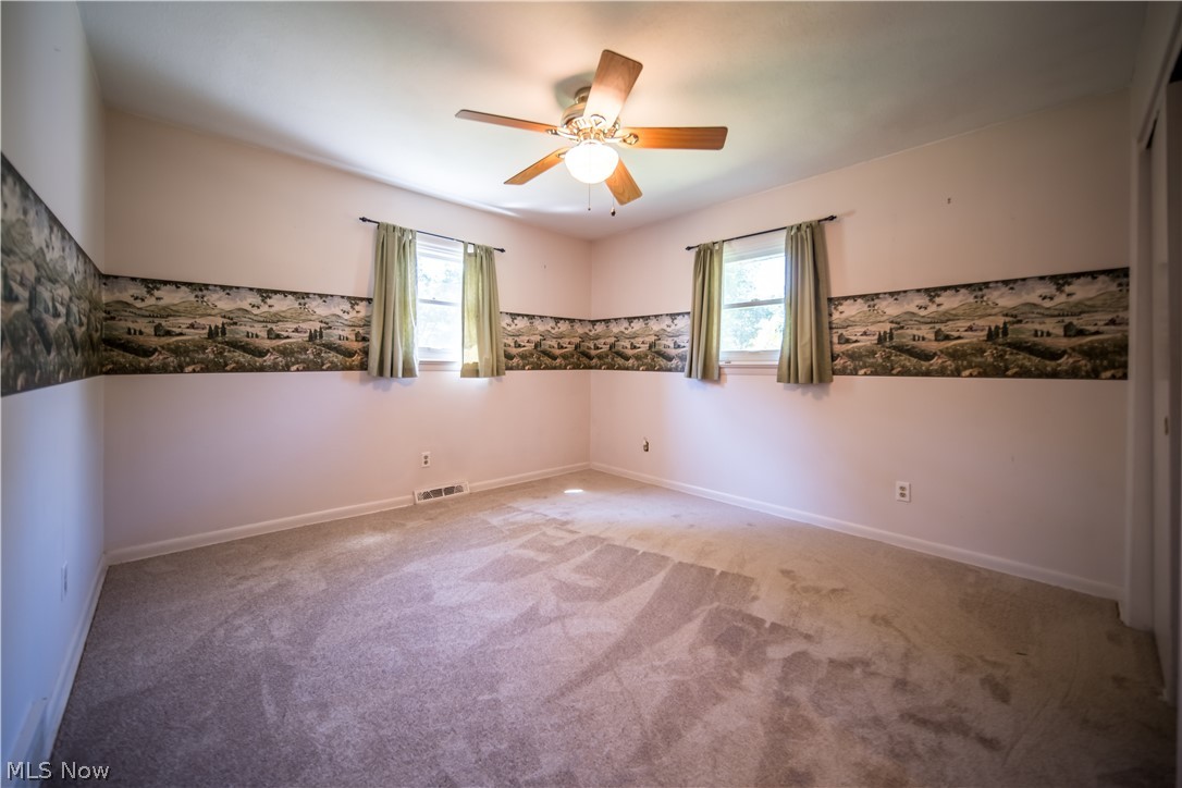 11063 Diagonal Road Mantua, OH 44255 - Photo 22 of 40 Carpeted spare room featuring ceiling fan