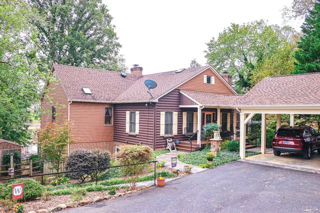 front view of a house with a garden
