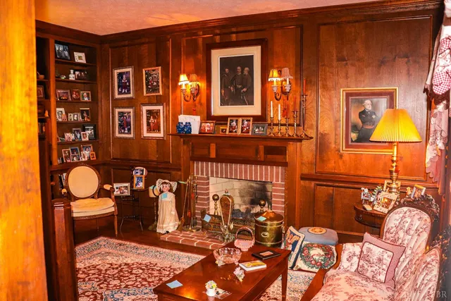 a view of a chairs and table in a patio