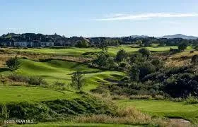 a view of a city with mountains in the background