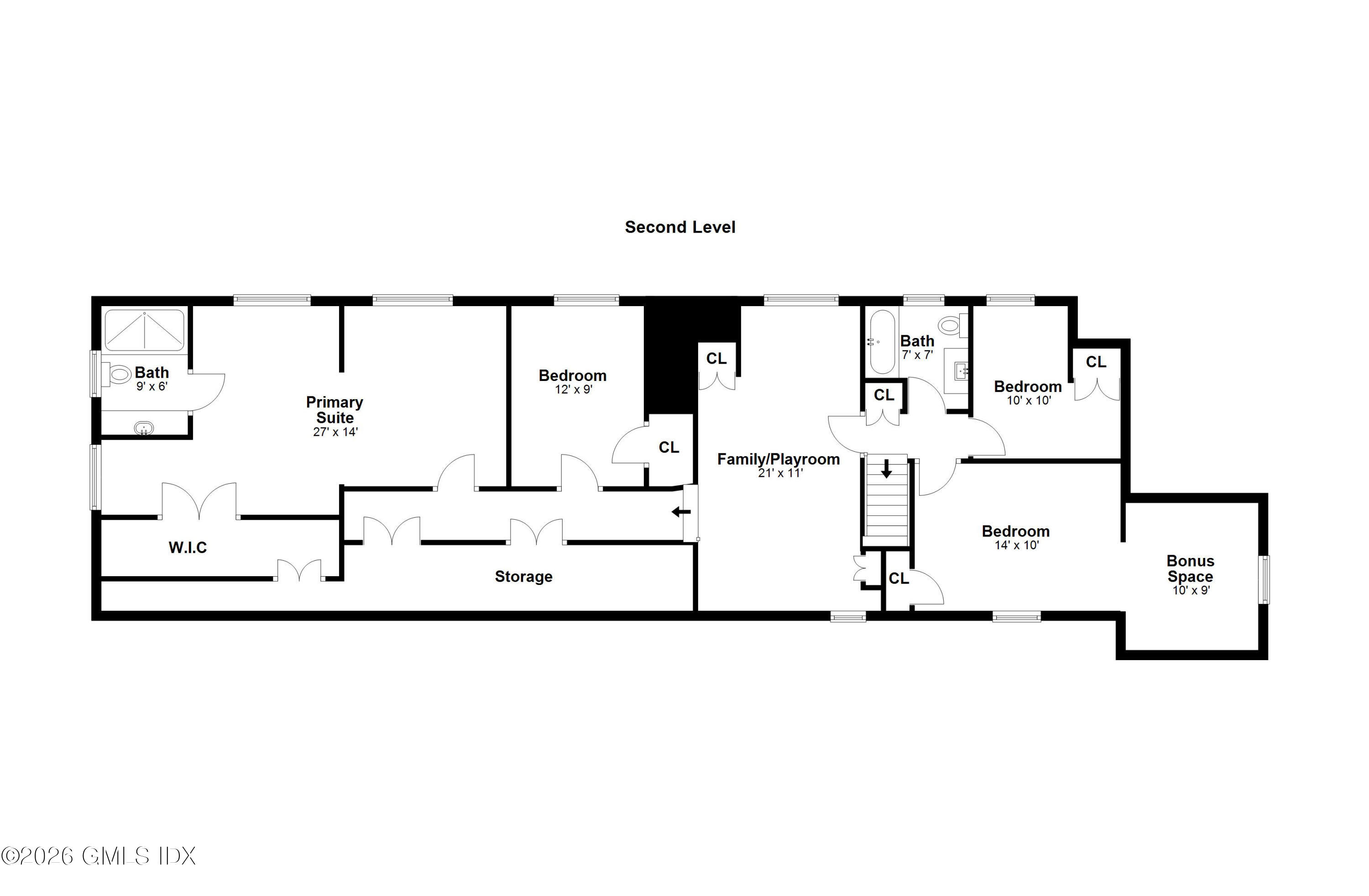 189 Riversville Road Greenwich, CT 06831 - Photo 24 of 24 Second Level Floor Plan