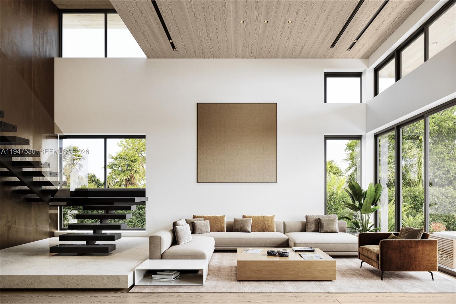 159 Northeast 99th Street Miami Shores, FL 33138 - Photo 6 of 12 a living room with furniture and a large window