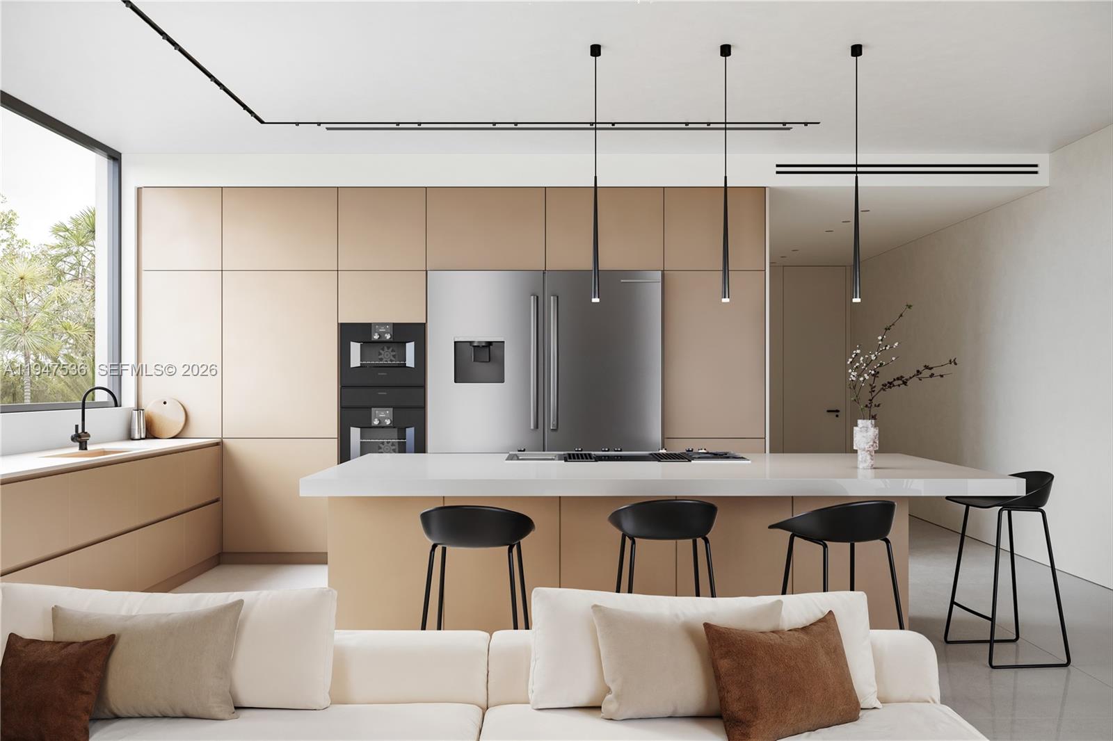 159 Northeast 99th Street Miami Shores, FL 33138 - Photo 8 of 12 a living room with furniture and a large window