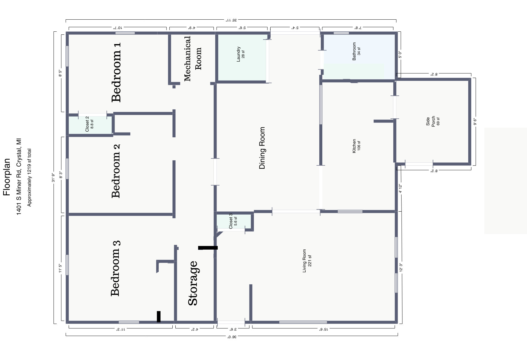 1401 Miner Road Crystal, MI 48818 - Photo 54 of 54 Floorplan