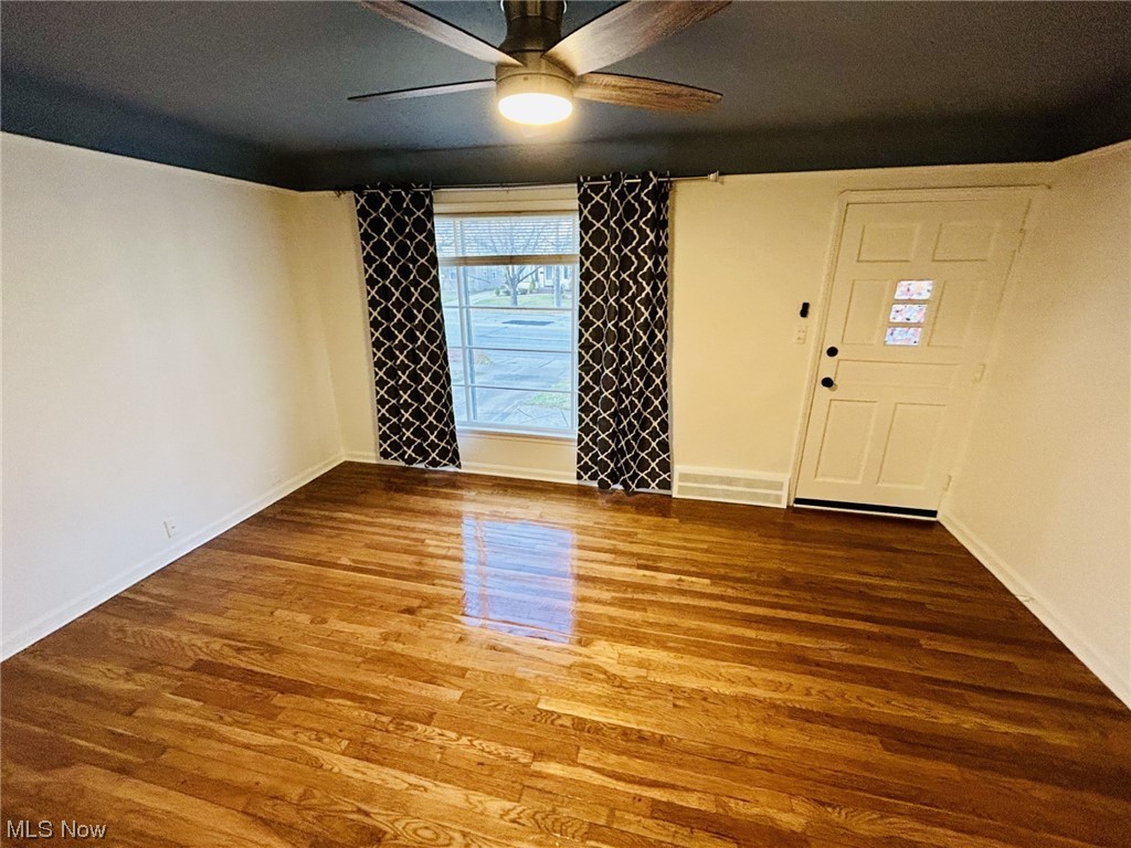 13414 Rockside Road Garfield Heights, OH 44125 - Photo 5 of 25 Entryway featuring ceiling fan and wood-type flooring