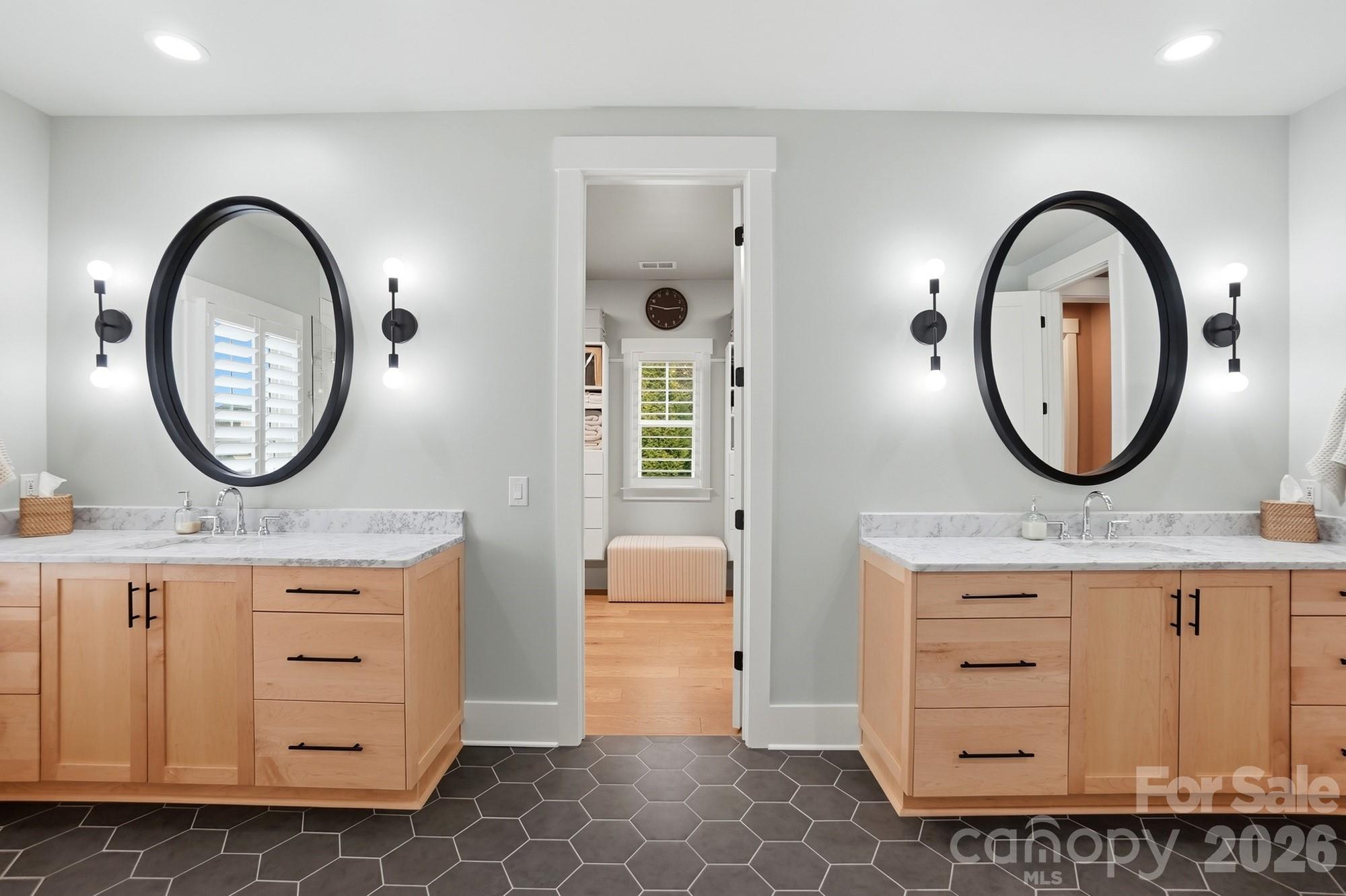 2052 Thatcher Way Fort Mill, SC 29715 - Photo 33 of 47 a view of a hallway with front door cabinet and a mirror