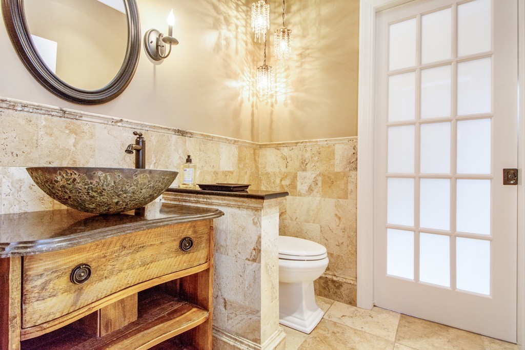 49 Amanda Road Sudbury, MA 01776 - Photo 14 of 30 a bathroom with a granite countertop sink and a mirror