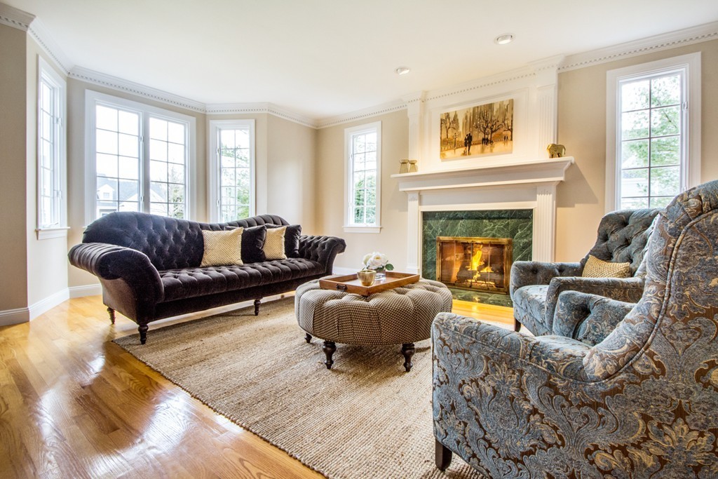 49 Amanda Road Sudbury, MA 01776 - Photo 5 of 30 a living room with furniture and a fireplace