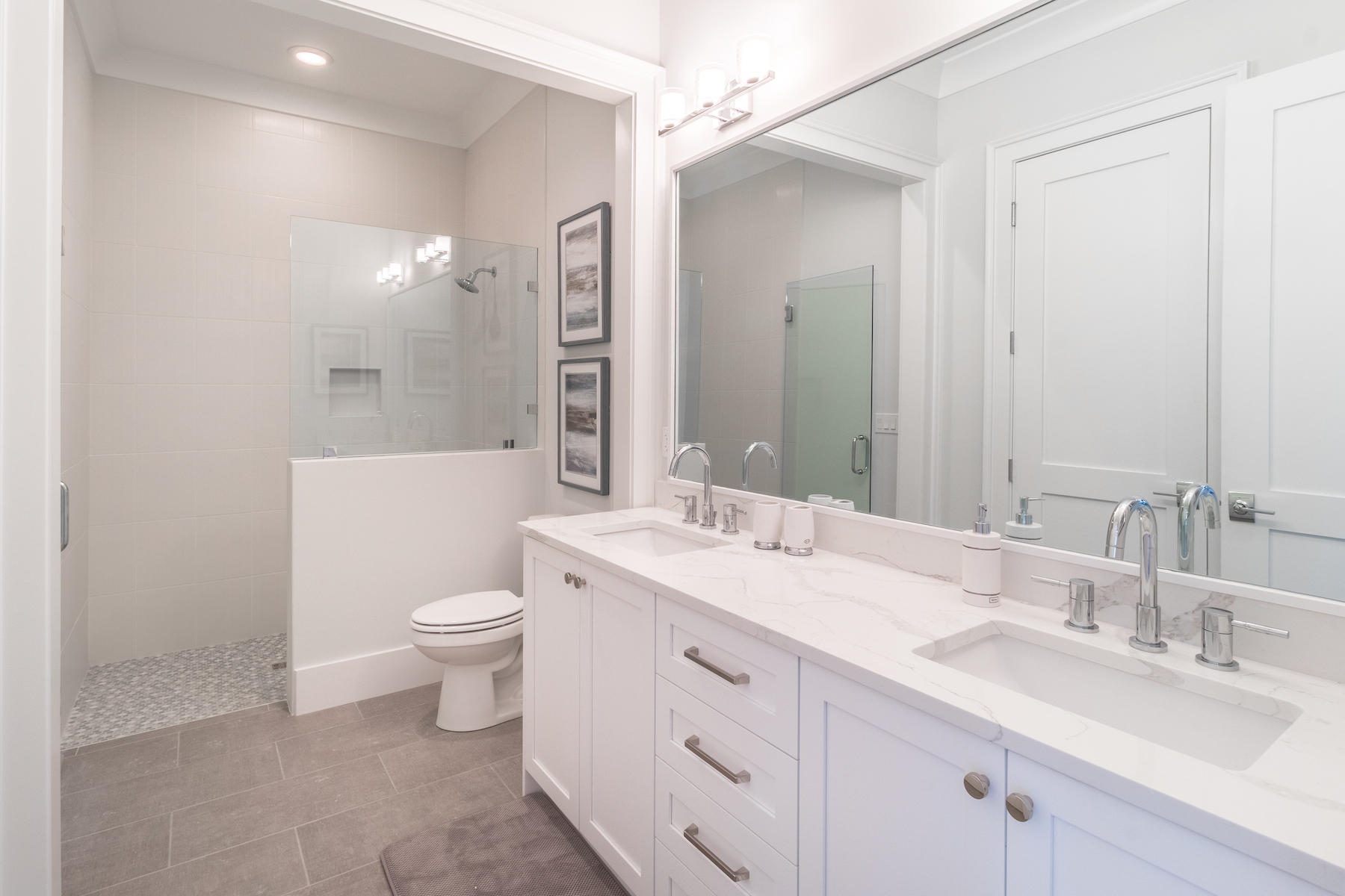 150 Walton Gulfview Dr Inlet Beach Inlet Beach, FL 32461 - Photo 23 of 61 a bathroom with a double vanity sink mirror and toilet