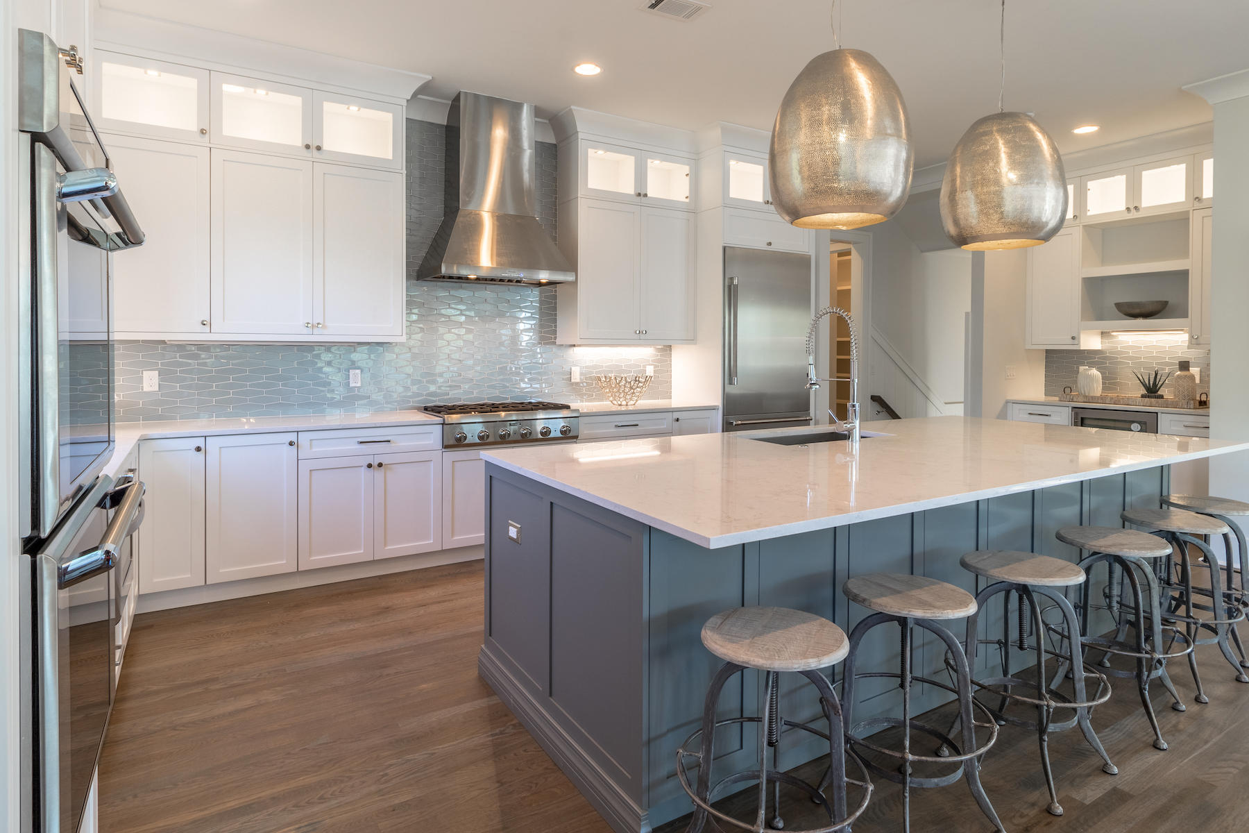 150 Walton Gulfview Dr Inlet Beach Inlet Beach, FL 32461 - Photo 27 of 61 a kitchen with stainless steel appliances granite countertop a sink table and chairs