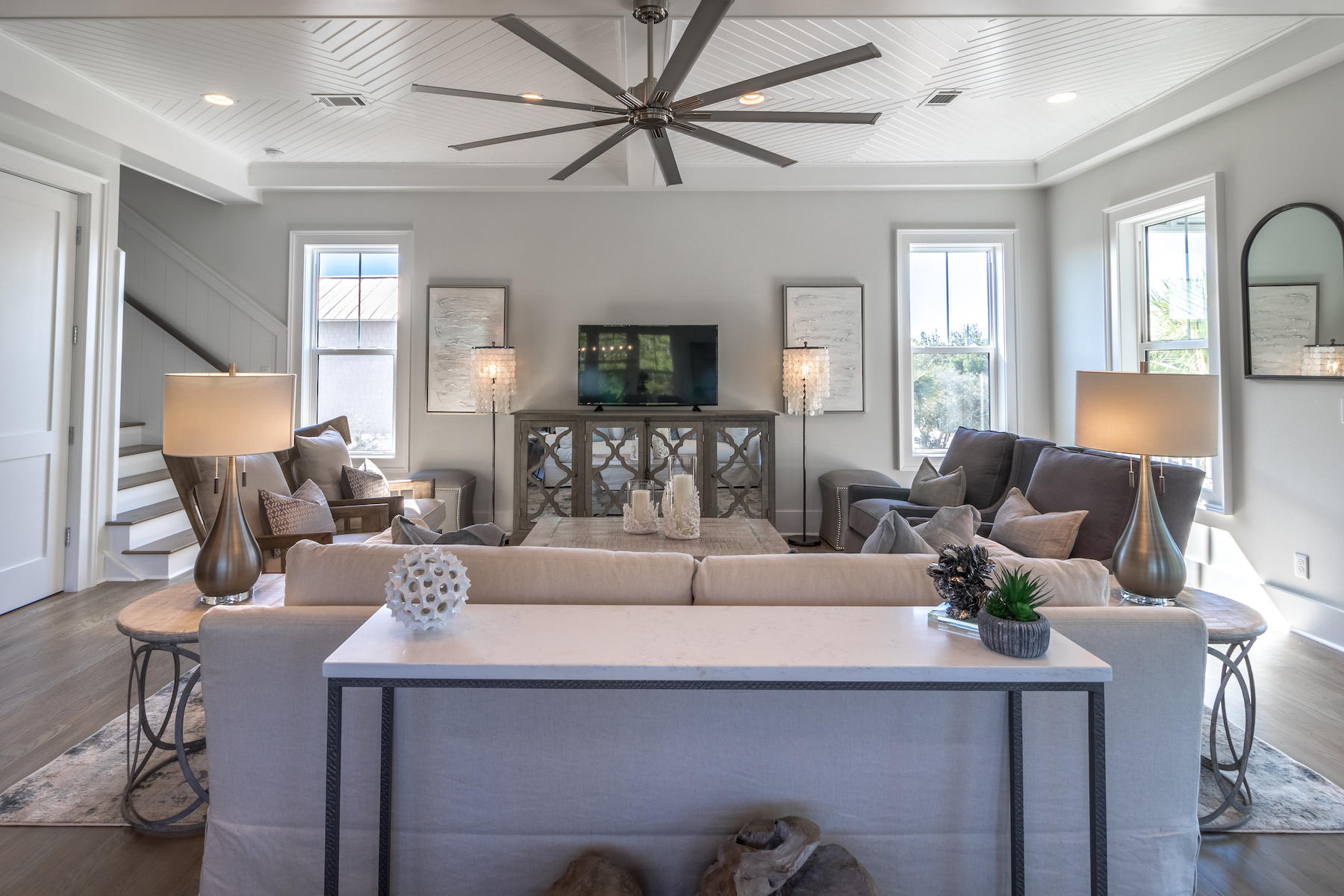 150 Walton Gulfview Dr Inlet Beach Inlet Beach, FL 32461 - Photo 30 of 61 a living room with furniture and a flat screen tv