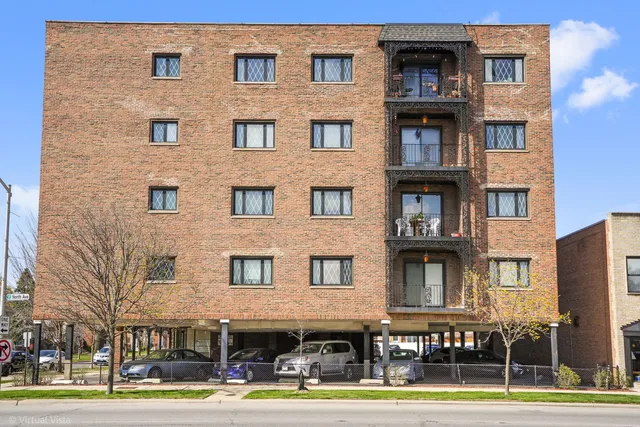 a front view of an apartment building