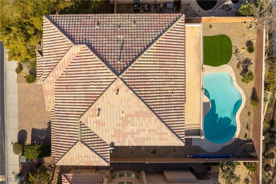 9632 Staff Lane Las Vegas, NV 89178 - Photo 43 of 53 View from above of property featuring a pool