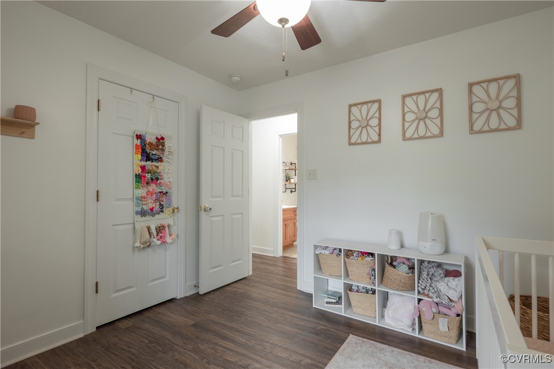 1315 Mill Road Aylett, VA 23086 - Photo 26 of 33 a view of a hallway with wooden floor and workspace