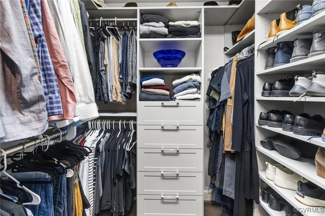 413 Stuart Circle, Unit PLG Richmond, VA 23220 - Photo 16 of 30 Primary bedroom custom walk-in closet.