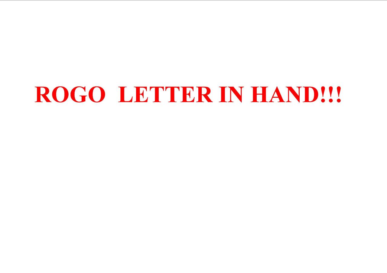 ROGO Letter in Hand