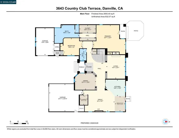 $2,998,800 | 3643 Country Club Terrace, Danville, CA 94506