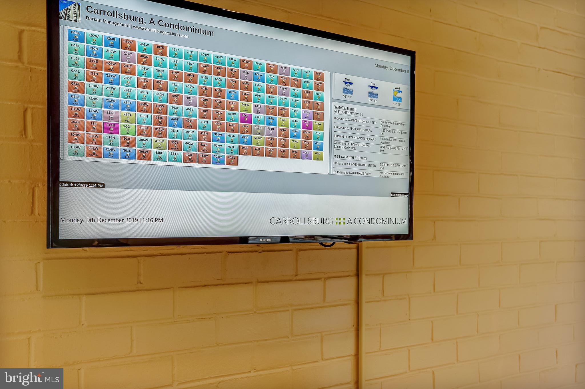 1250 4th Street Southwest, Unit W409 Washington, DC 20024 - Photo 11 of 59 Common Area - Car Delivery Screen