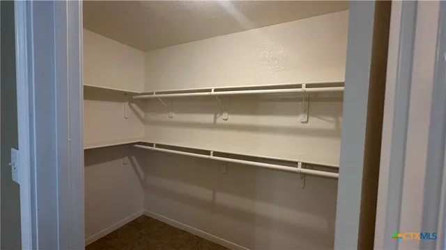 a close view of closet