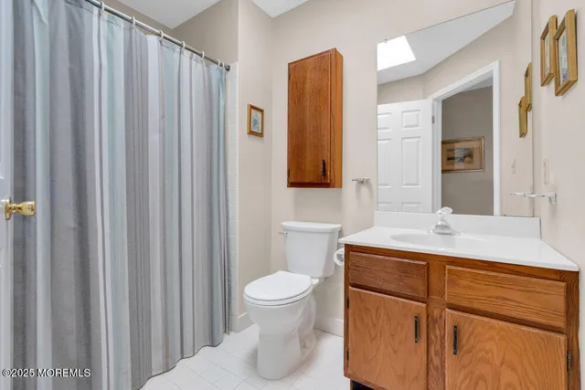 a bathroom with a toilet a sink and a mirror