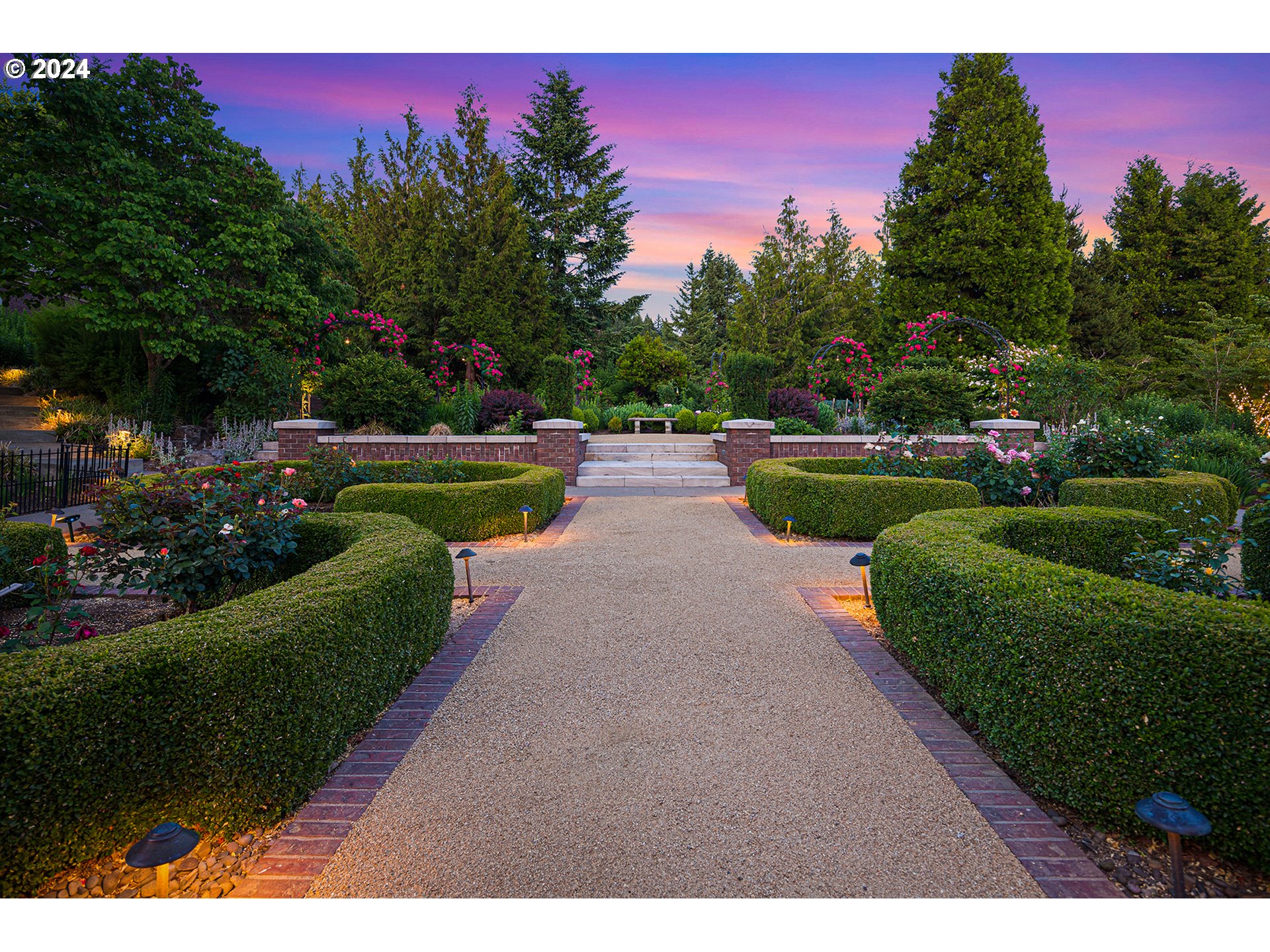 11223 Northwest Saltzman Road Portland, OR 97229 - Photo 6 of 46 a view of a swimming pool with a bench in a garden