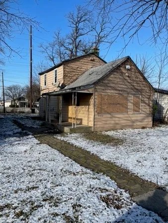 a front view of a house