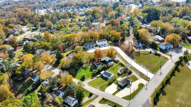 an aerial view of multiple house