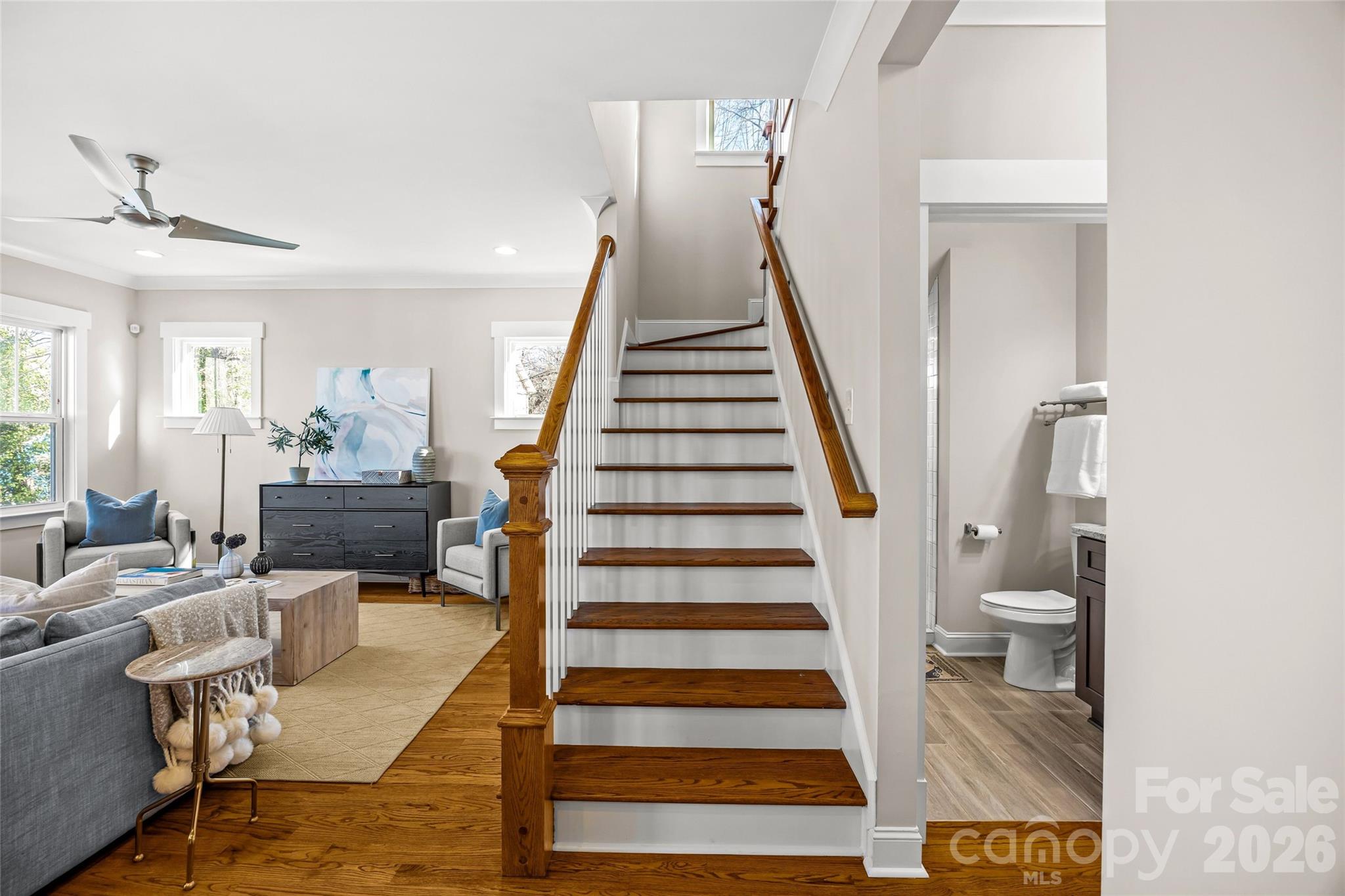 1728 Burgin Street Charlotte, NC 28205 - Photo 21 of 43 a view of entryway and hall with wooden floor