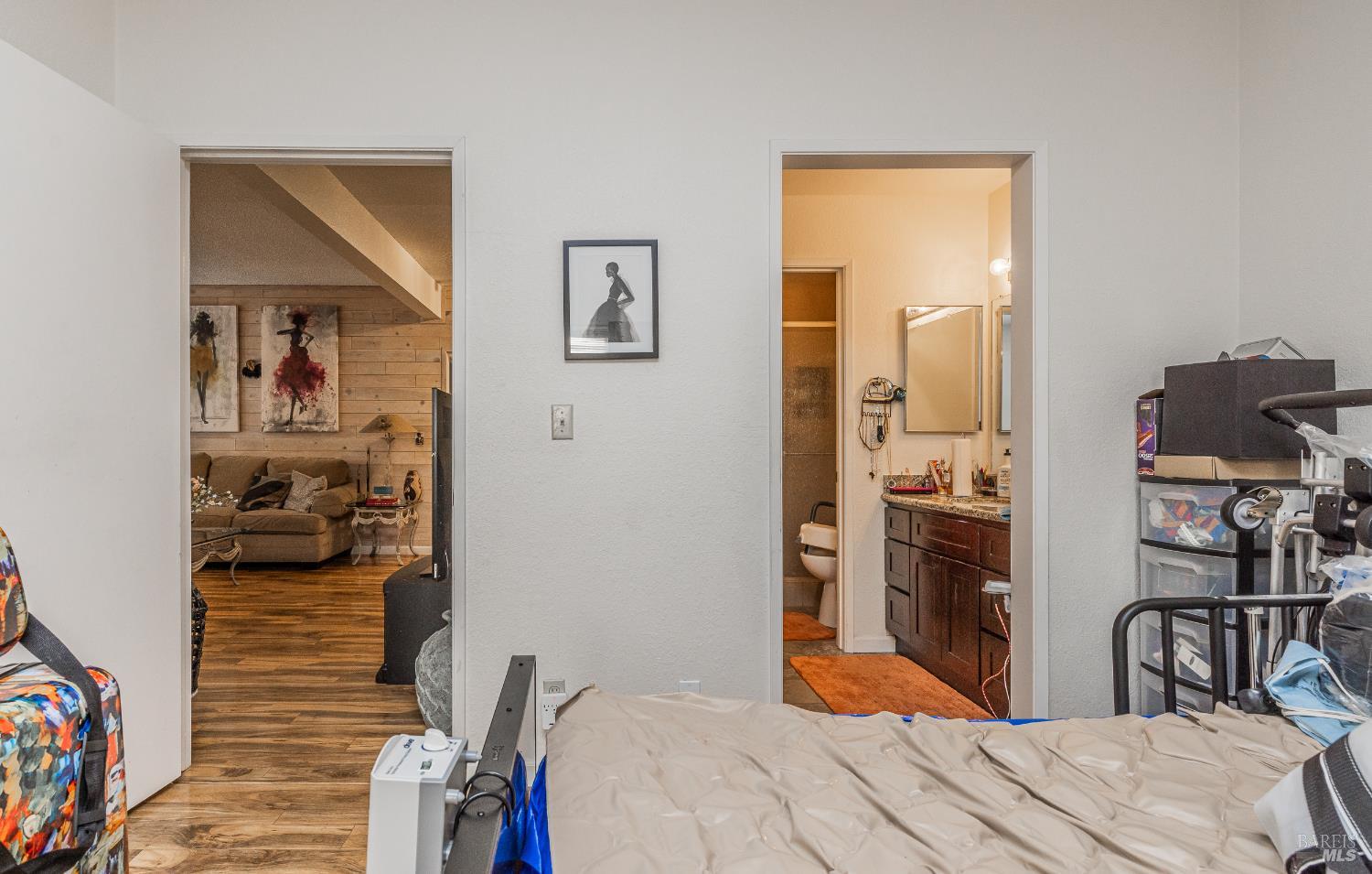 2454 Sebastopol Lane Hayward, CA 94542 - Photo 22 of 35 a bedroom with a bed and a view of kitchen