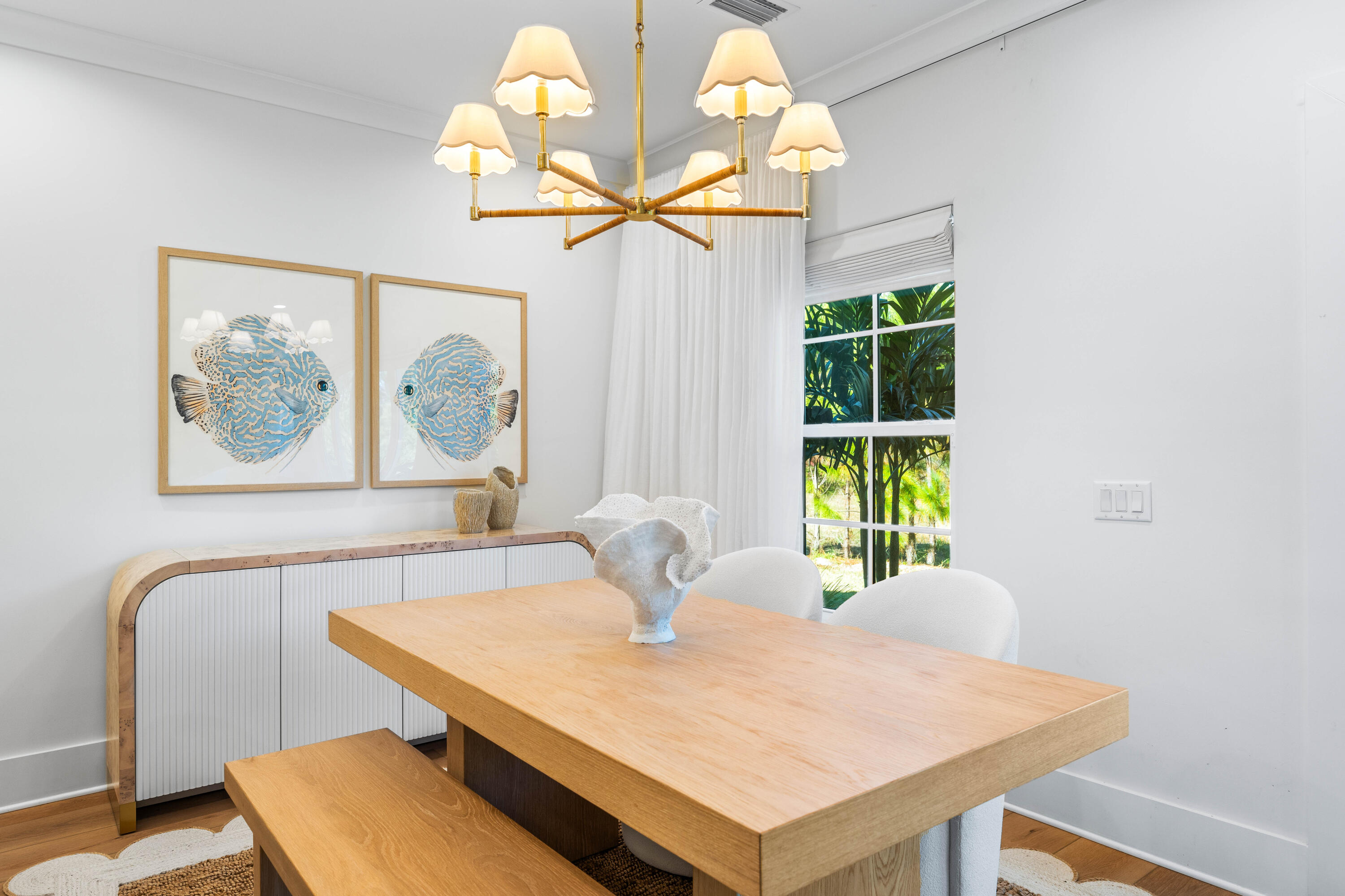 15 Sugar Sands Drive Santa Rosa Beach, FL 32459 - Photo 13 of 46 a view of a dining room with furniture and a large window