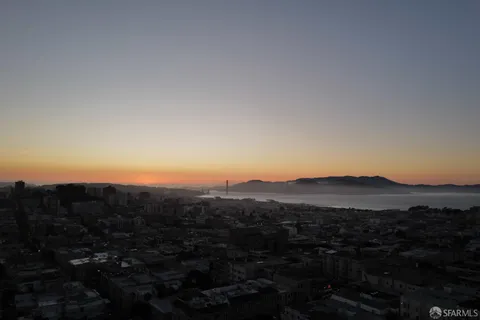 a view of city and mountain