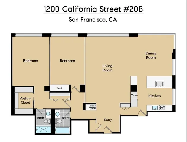 $2,500,000 | 1200 California Street, Unit 20B, San Francisco, CA 94109