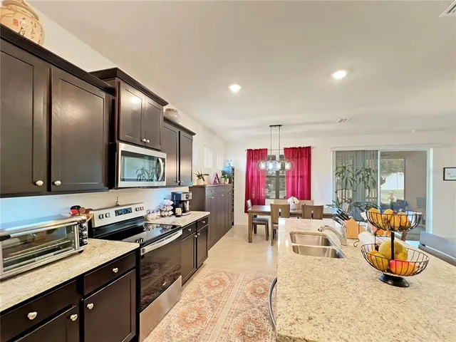 a kitchen with lots of counter top space
