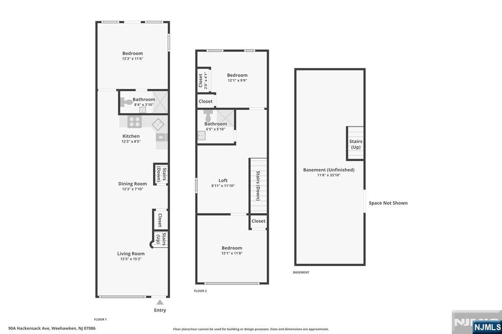 90 A Hackensack Plank Road Weehawken, NJ 07086 - Photo 39 of 40 a picture of a floor plan