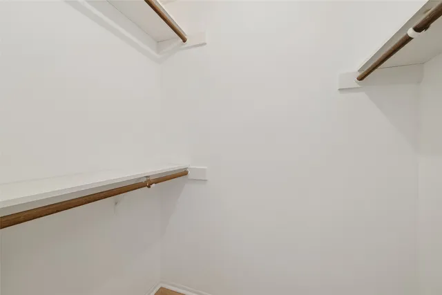 a close up view of racks on the wall