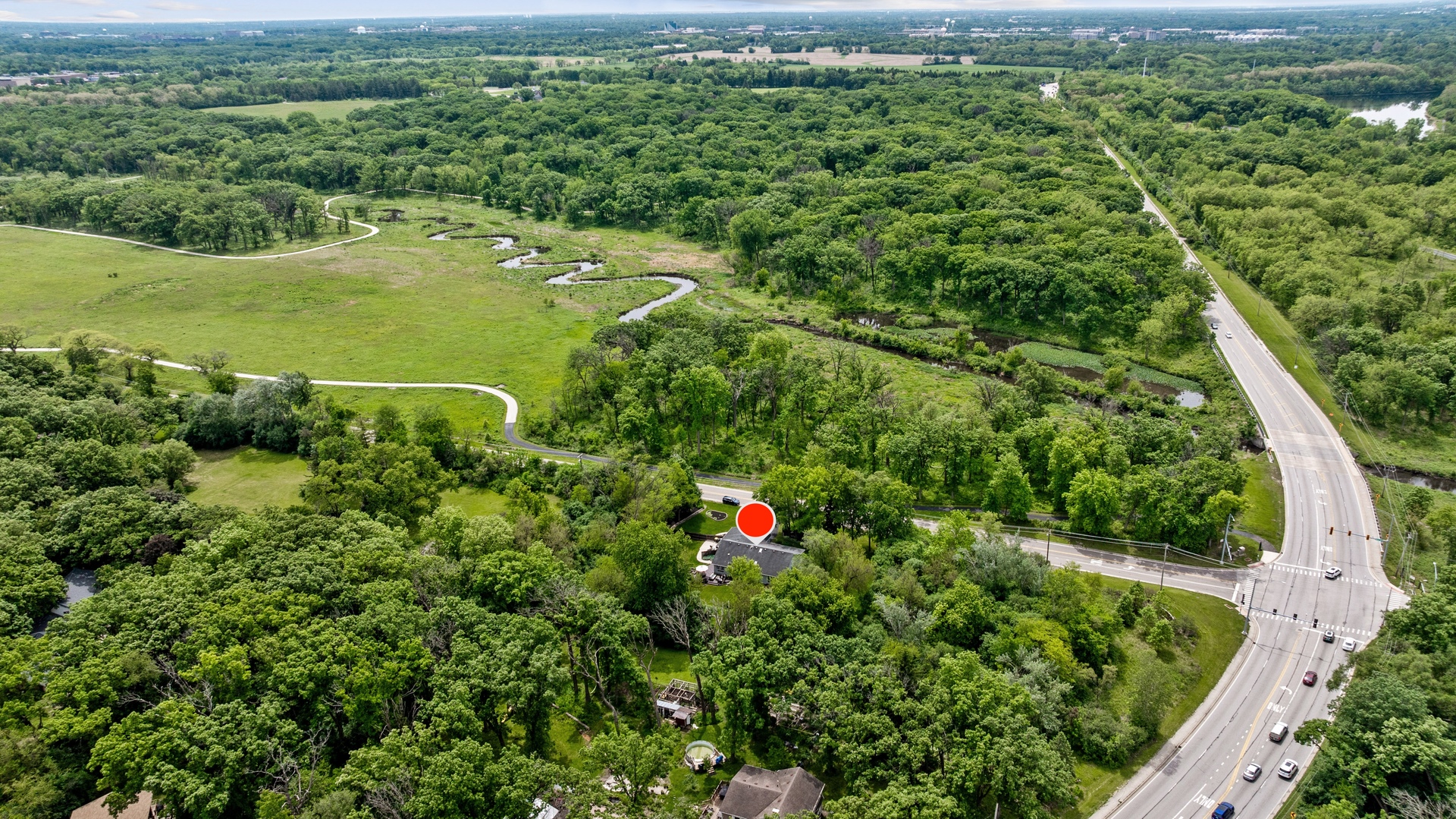 28W140 Mack Road Wheaton, IL 60189 - Photo 46 of 48 an aerial view of residential houses with outdoor space and trees