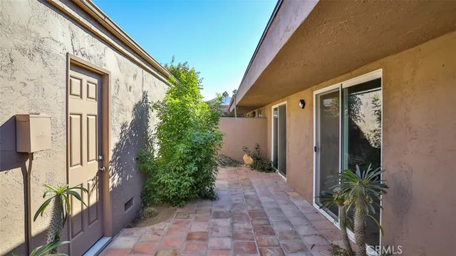 a view of a terrace with couches