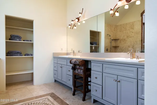 a view of a terrace with a garden