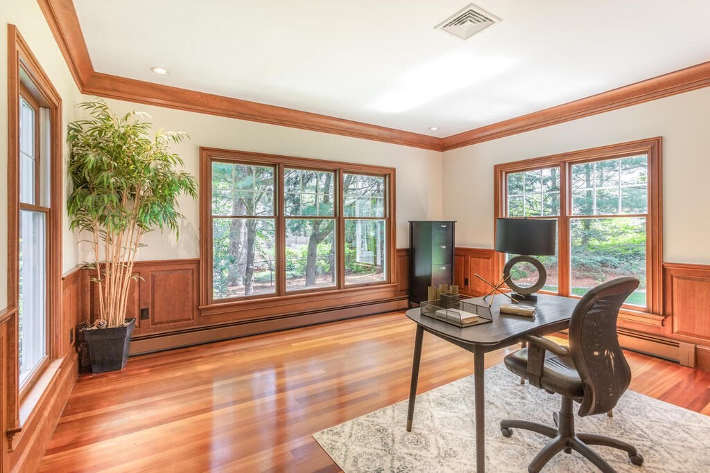 4 Hampton Road Lexington, MA 02421 - Photo 15 of 30 a workspace with furniture and a window