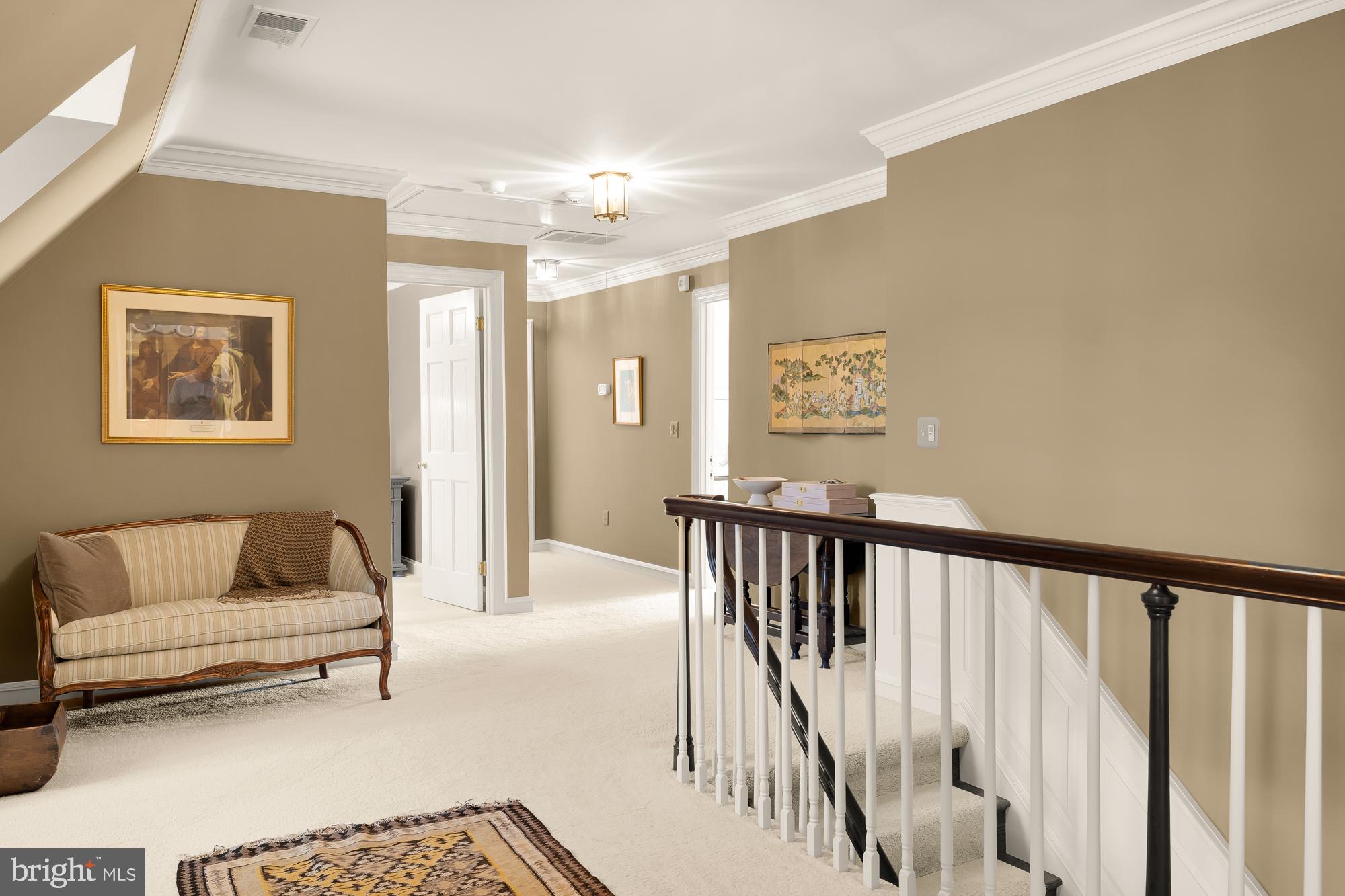 11101 Piney Meetinghouse Road Potomac, MD 20854 - Photo 29 of 96 Elegant upstairs landing with art.