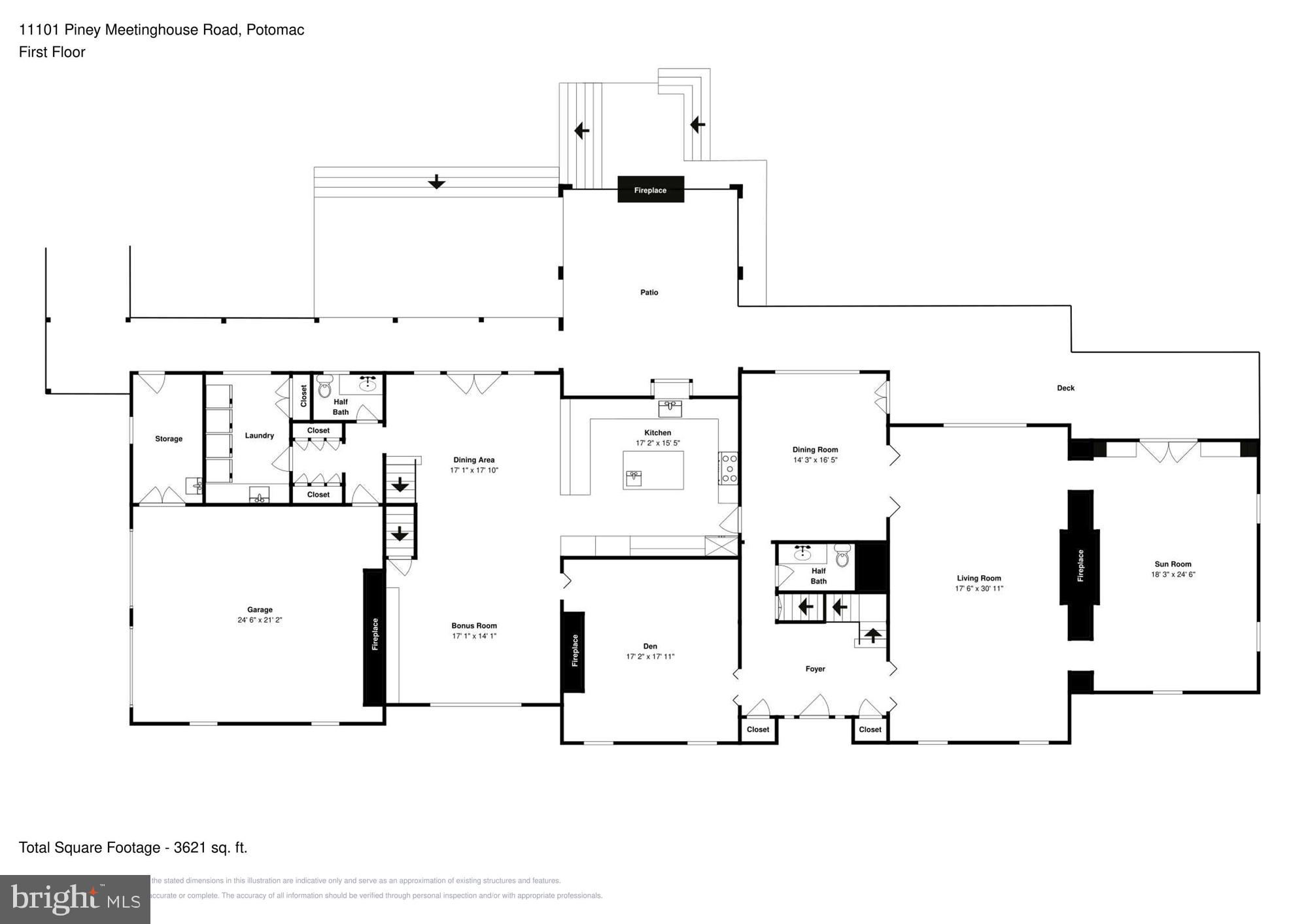 11101 Piney Meetinghouse Road Potomac, MD 20854 - Photo 92 of 96 Spacious first-floor layout blueprint.