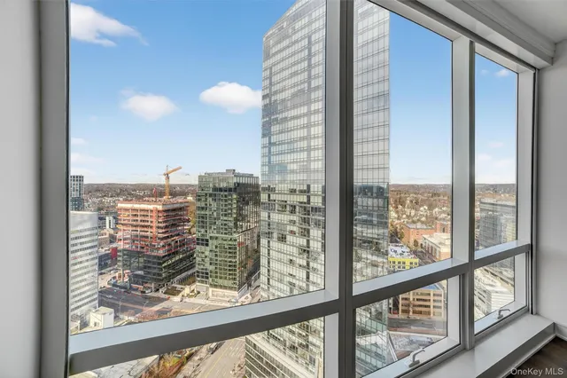 a view of a city from a window