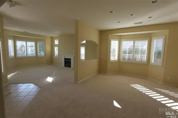a view of a livingroom with a window