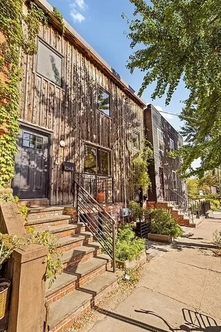 a front view of a building