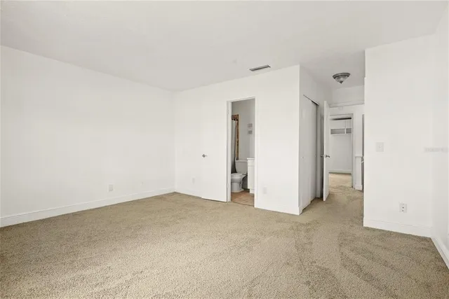 an empty room with a natural light