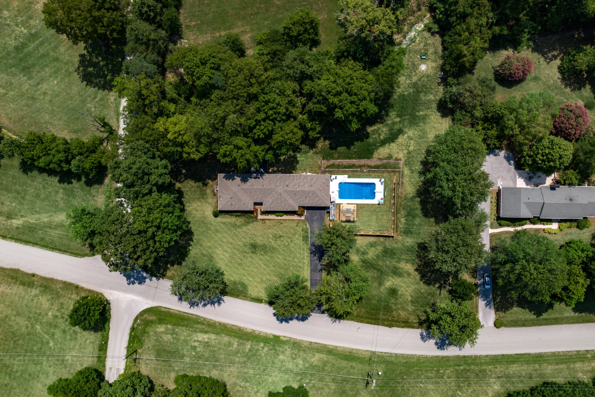 710 High Point Ridge Road Franklin, TN 37069 - Photo 5 of 32 an aerial view of residential house with outdoor space and trees all around