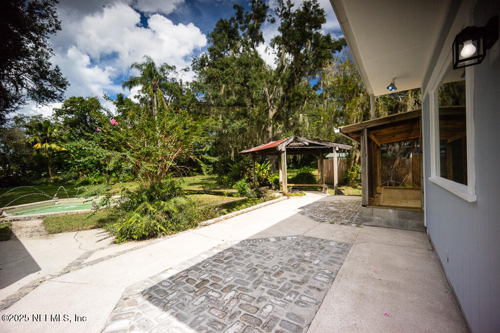 9965 Arnold Road Jacksonville, FL 32246 - Photo 43 of 60 a view of backyard with potted plants and a large tree